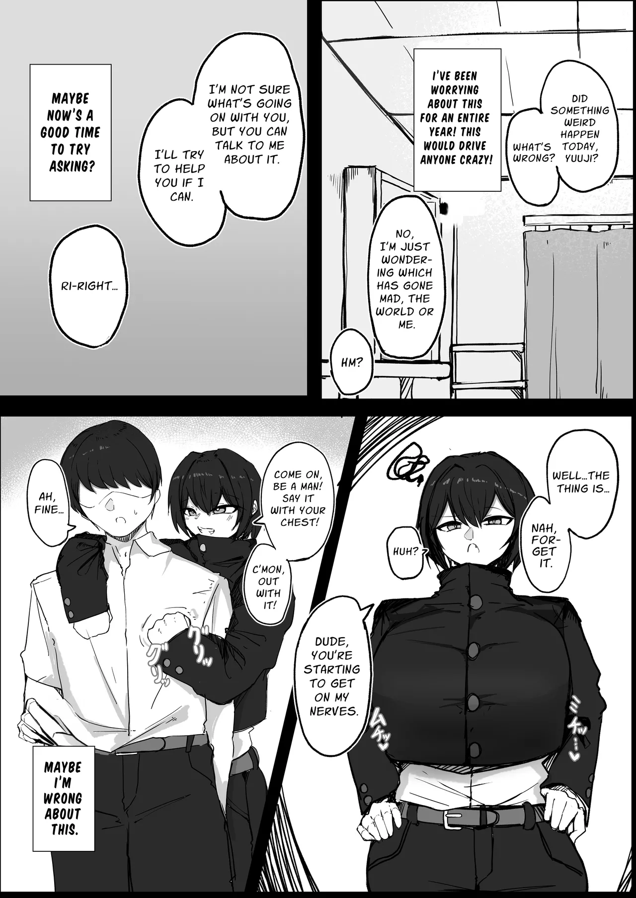 Hentai Manga Comic-Busty Crossdressing Woman gets Horny for Sex in the Shared Room of a Male Dormitory-Read-5